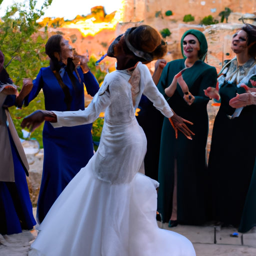 3. צילום תוסס הלוכד את ההשפעות התרבותיות המגוונות בחגיגת חתונה ירושלמית