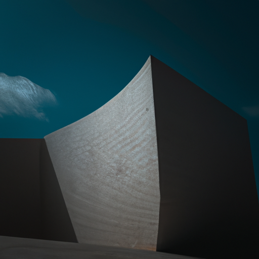 A dramatic shot of the Israel Museum's Shrine of the Book, housing the Dead Sea Scrolls.