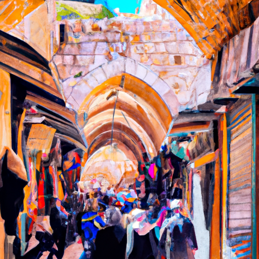 A picture capturing the bustling life in Jerusalem